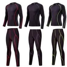Спортивный костюм для мужчин одежда для фитнеса комплект одежды для ММА мужское термобелье Топы И Футболки зимние костюмы для мужчин