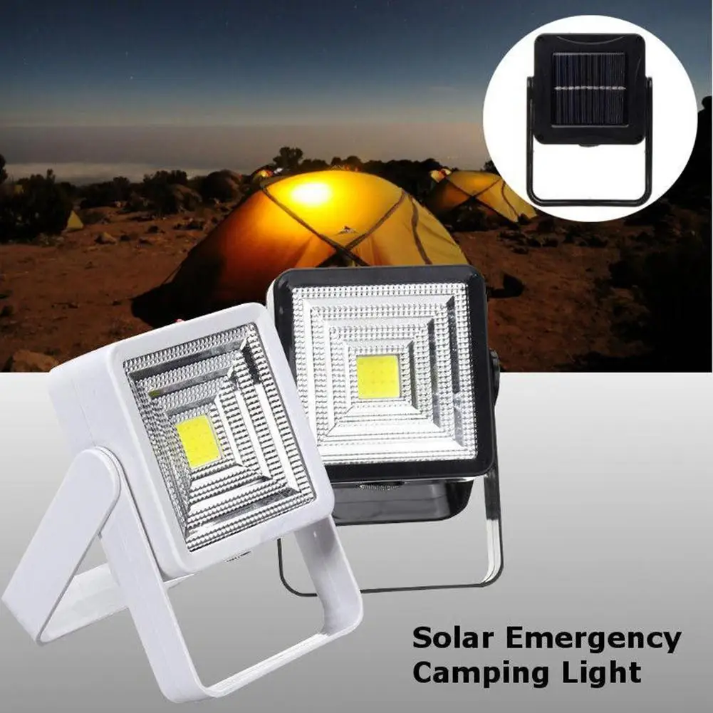 Rechargeable Portable Solar Led Flood Light Outdoor Camping Lamp 1000mah Battery Usb Charging Phone Garden Emergency In Lamps From