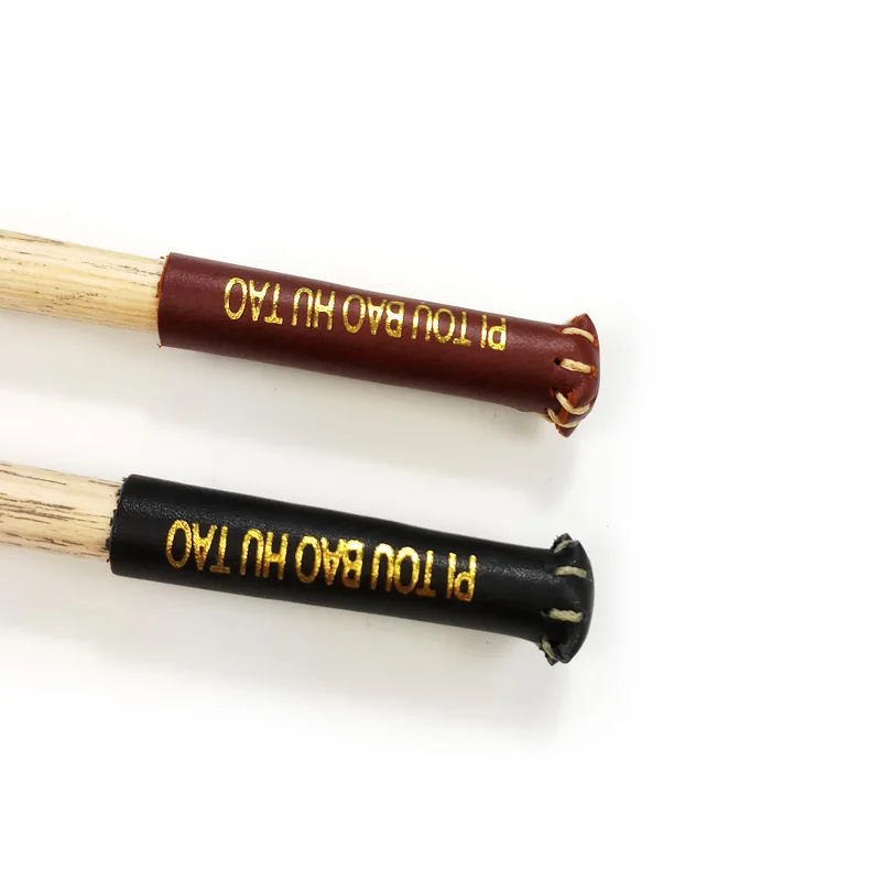 xmlivet 2colors black/brown leather Snooker cue tip protectors High