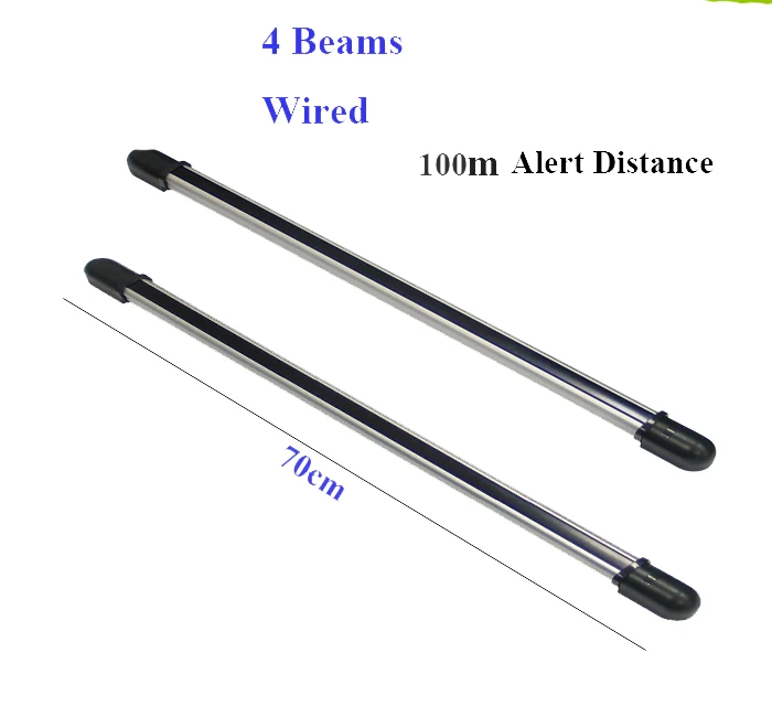 100m  Alarm  4 Beam Infrared IR barrier Detector Security System fence sensor photoelectric beam