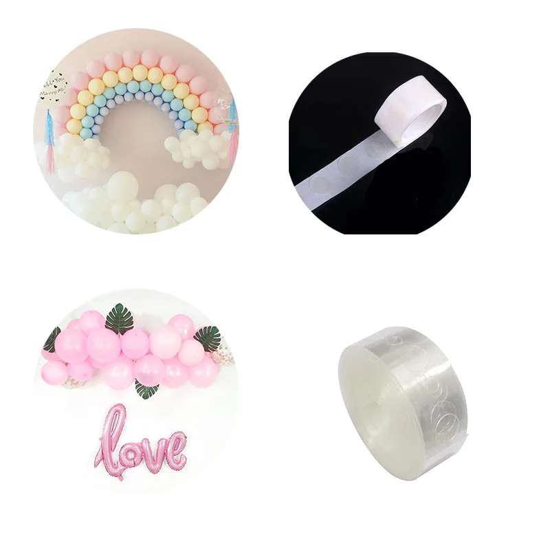 

Balloon Accessories Arch Connectors 5M laser ribbon Glue 100pcs birthday wedding party bridal shower supplies rose gold white