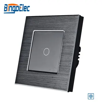 

Bingoelec 1 Gang 1 Way Dimmer/Fan Touch Switch Luxury Aluminum Frame Sensor Screen Light Switch.86*86mm