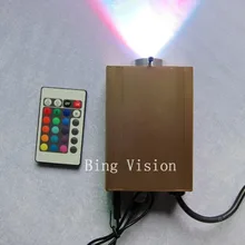 16 Вт RGB волоконно-оптический свет светодиодный световой двигатель с 24Key ИК-пультом дистанционного управления, 16 цветов+ затемнение+ вспышка+ выцветание+ стробоскоп+ контроль скорости