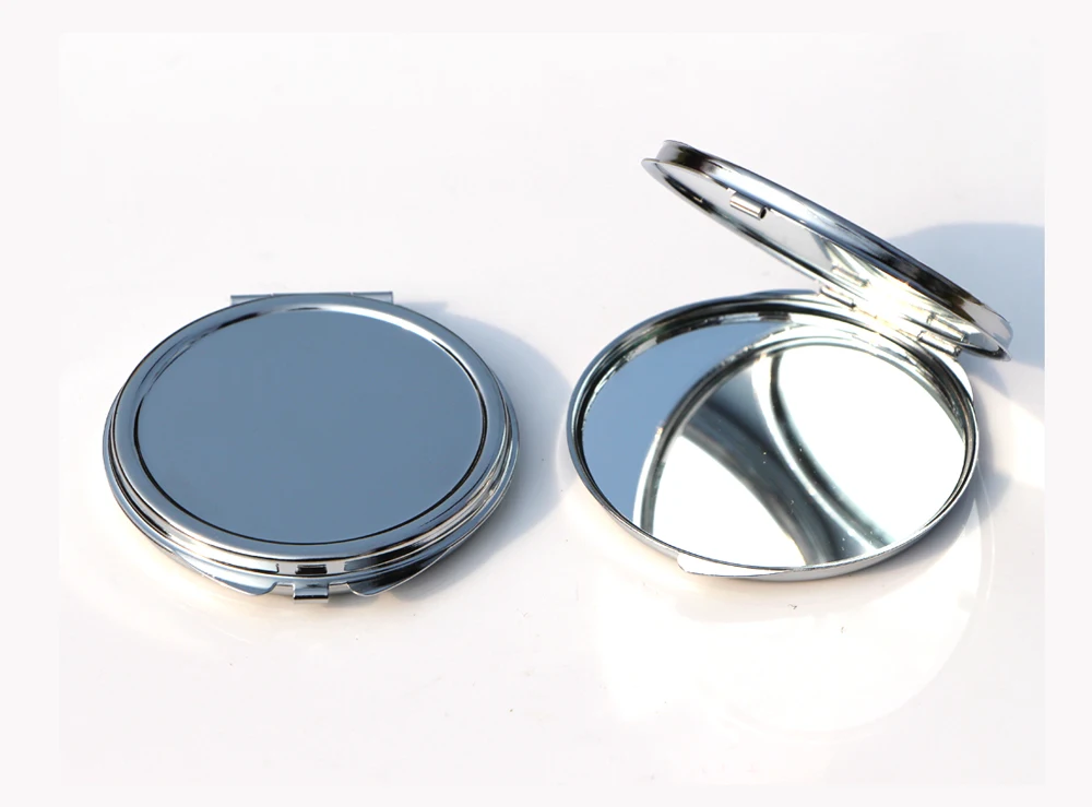 Дизайн кромки компактное зеркало пустой карманные зеркальца серебряное зеркало для нанесения макияжа