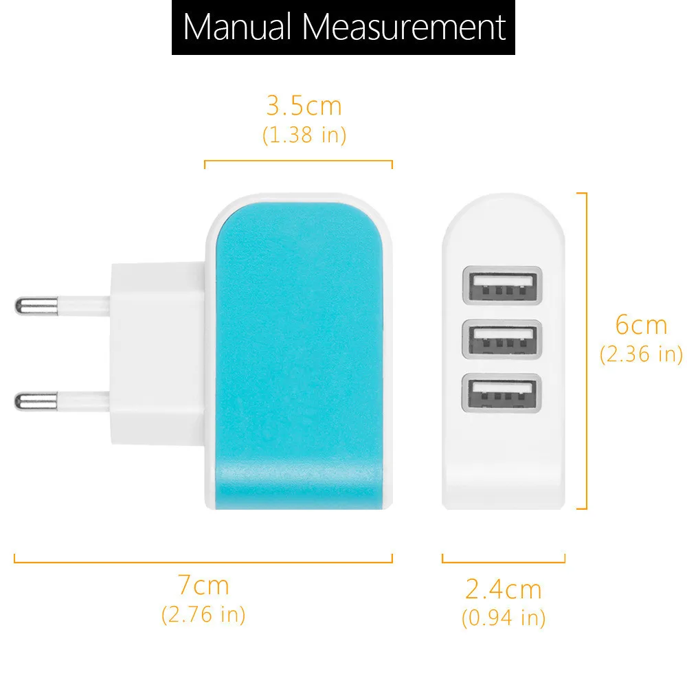 Новая ЕС вилка универсальная 3 Слоты USB зарядное устройство адаптер настенное Походное зарядное устройство адаптер для htc SAMSUNG Iphone со светом-15