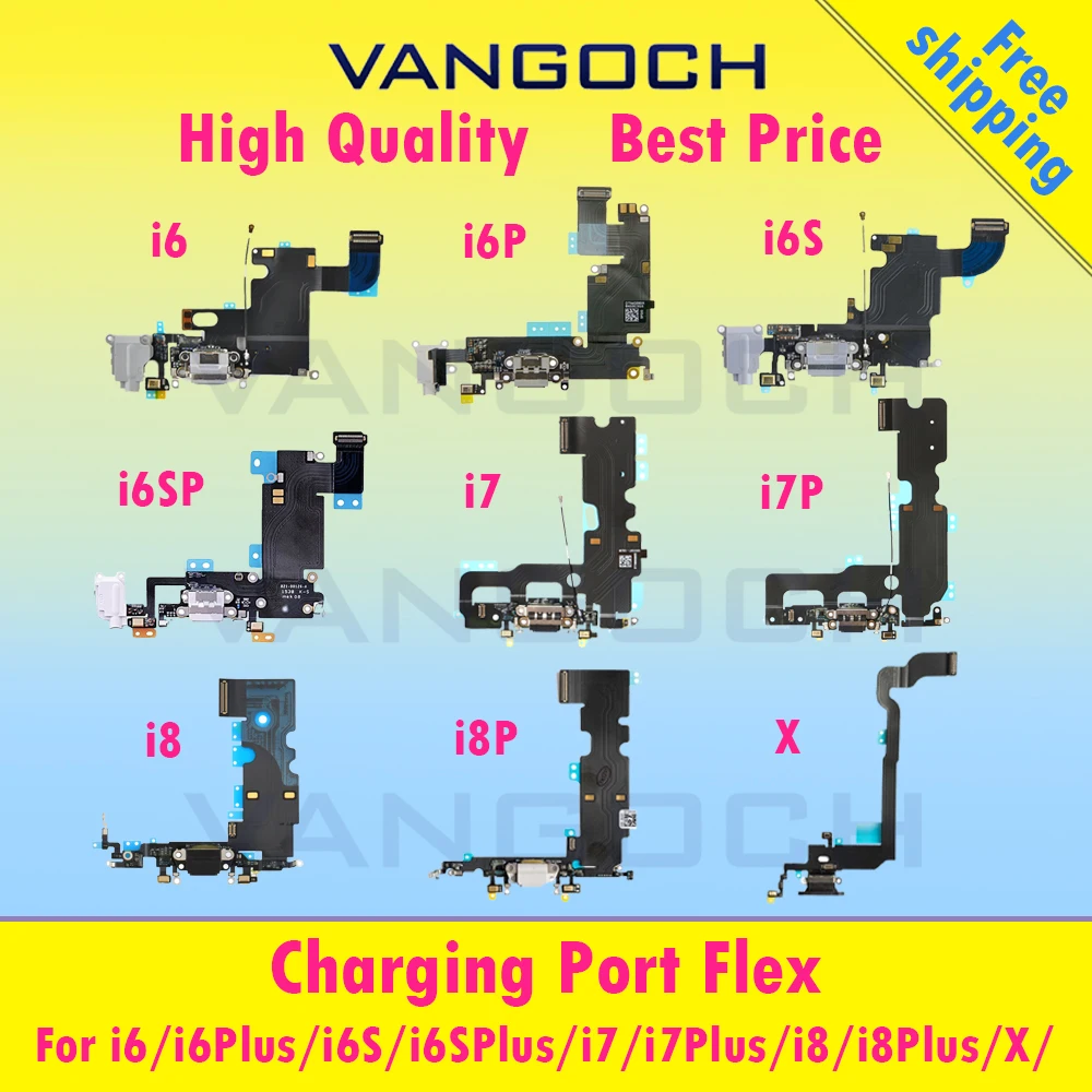 

Quality Charger Charging port Dock USB connector Data flex cable For iphone 7G ribbon replacement Parts