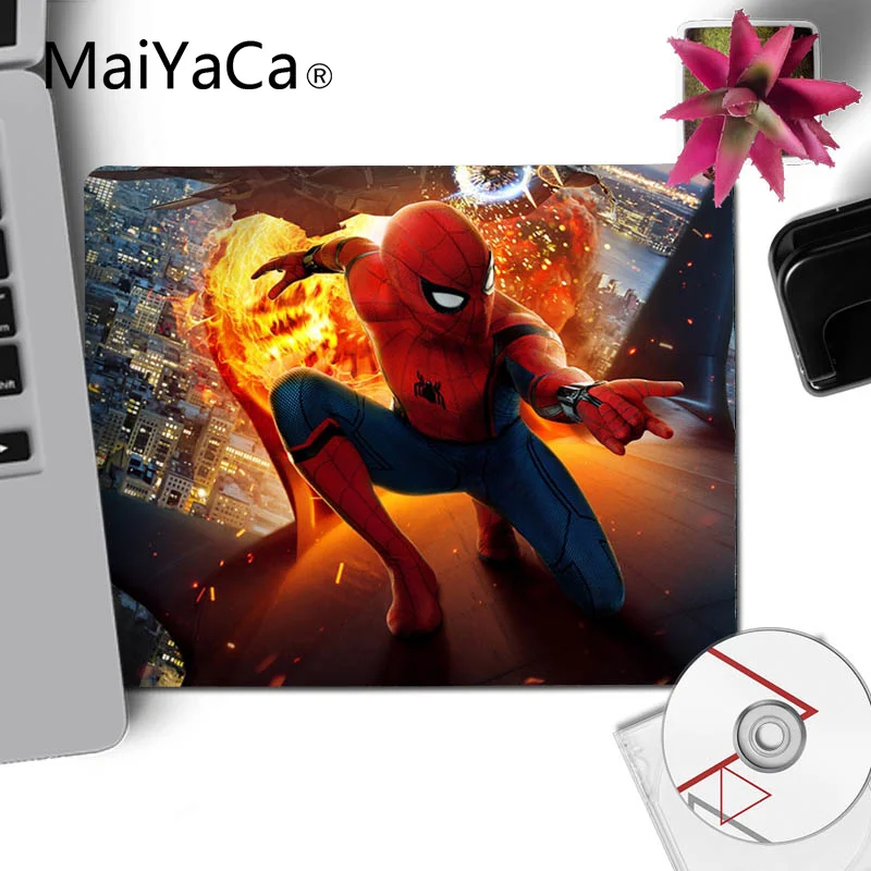 MaiYaCa Marvel Человек-паук ноутбук компьютер коврик для мыши противоскользящие прочные силиконовые компьютерные коврики - Цвет: No LockEdge 18x22cm