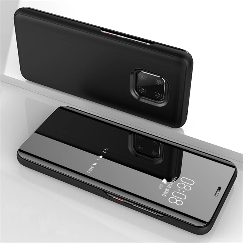 Роскошный прозрачный зеркальный флип чехол для huawei mate 20 Lite Pro подставка стенда