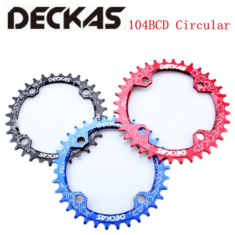 DECKAS 32/34/36/38T подходит 9/10/11 S горный велосипед Crank звездочка цепной передачи Алюминий Bcd104 передняя Звездочка для shimano M615 диаметра окружности болтов