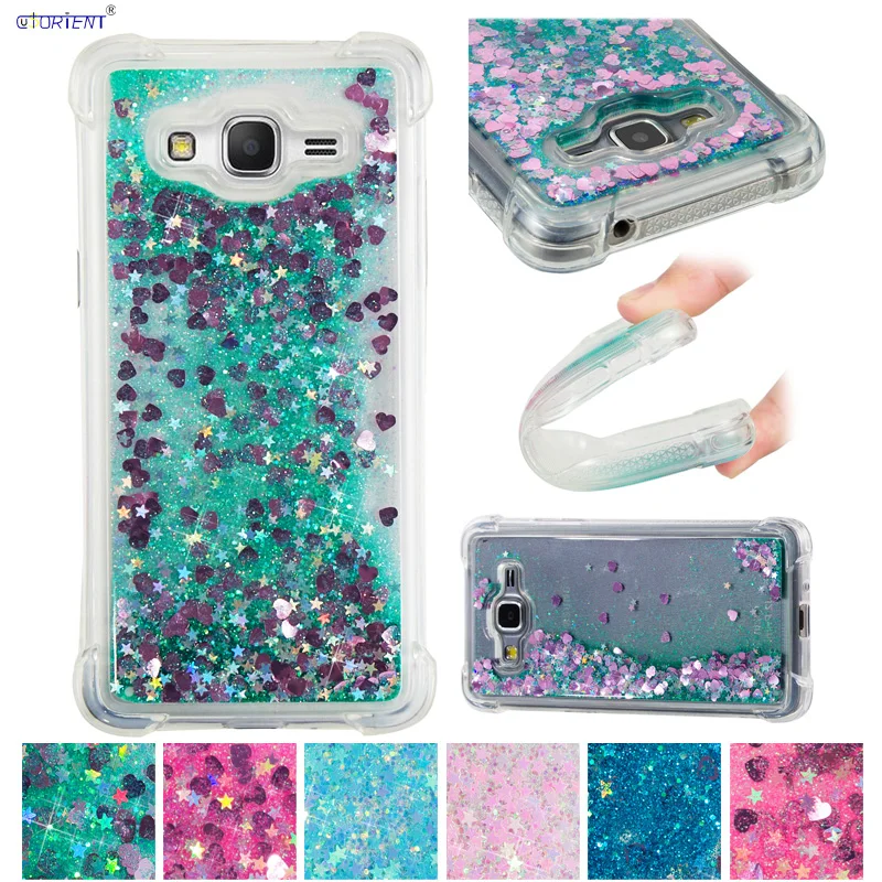

For Samsung Galaxy J2 Prime G530 Grand Prime Bling Case SM-G532F/DS SM-G530FZ SM-G531F Dynamic Love Heart quicksand Phone Cover