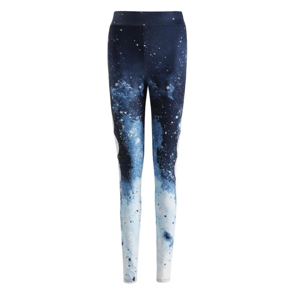 Moon Shade Printed Workout Leggings Women Yoga Pants Athletic Wear Fitness Tights Exercise Trousers Gym Running Leggins
