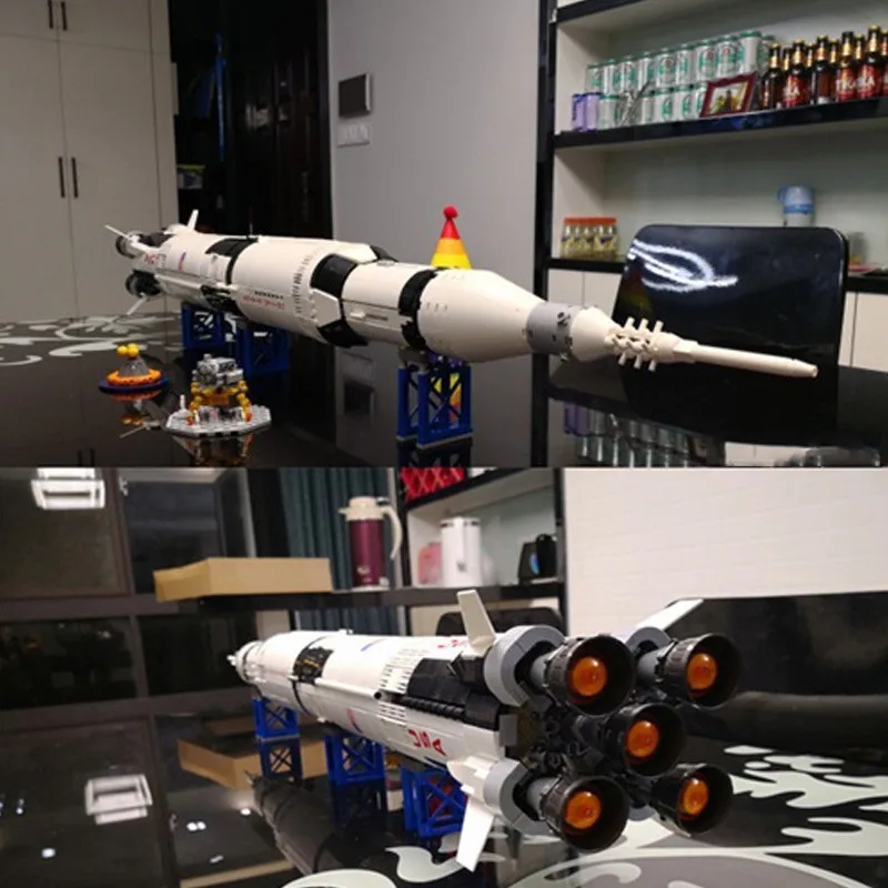 

Union Apollo Saturn 5 Number Shenzhou Airship Carrier Rocket Children Assembling Toys Building Blocks Model