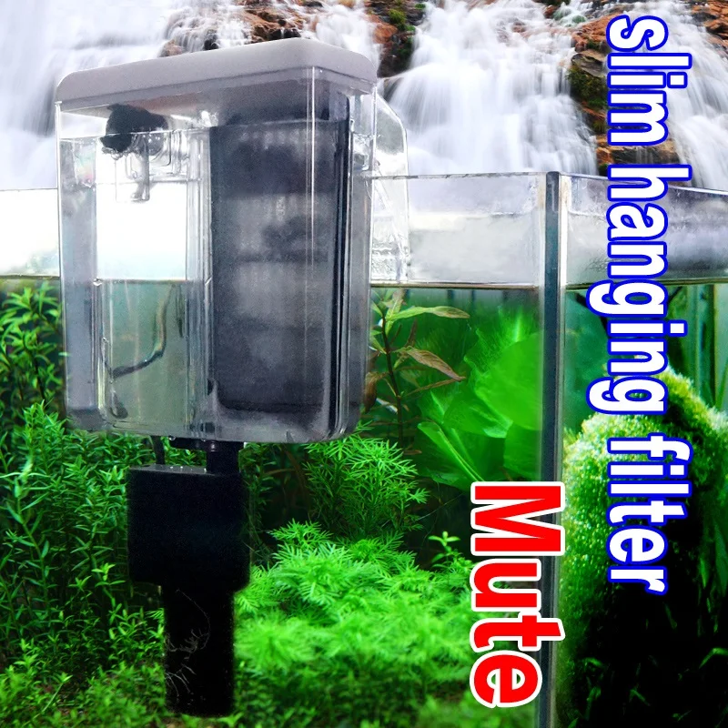 SOBO Fish Tank ультратонкий бесшумный маленький фильтр водопада 3 в 1 настенный