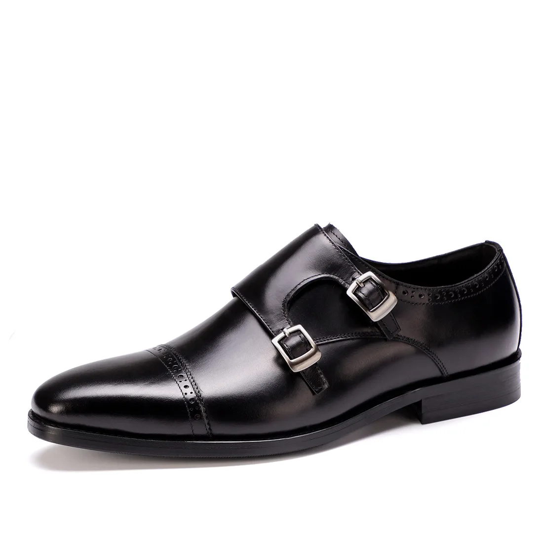 QYFCIOUFU/Мужские модельные туфли; туфли из натуральной кожи в стиле Дерби без застежки с пряжкой; летние мужские туфли на ремешке для свадебной вечеринки; американские размеры 11,5