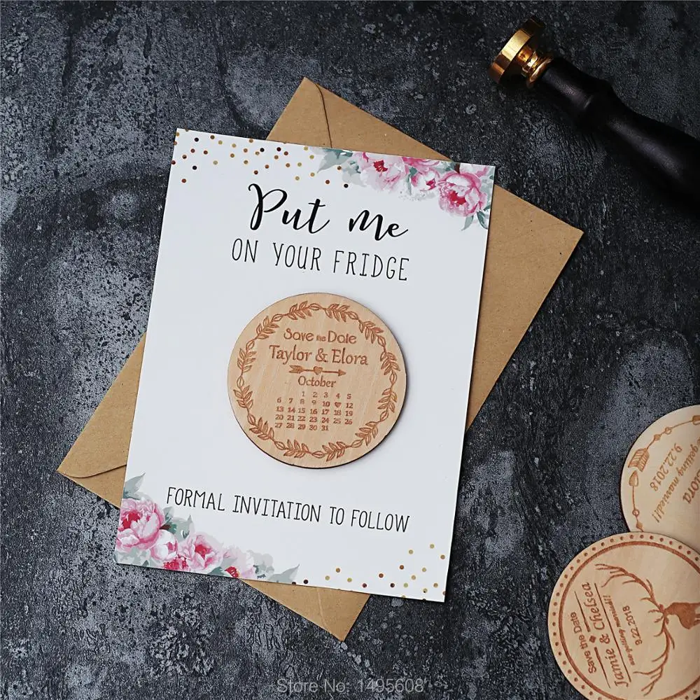 Wedding Save The Date Magnets Calendar Magnet Set Personalized Wedding 