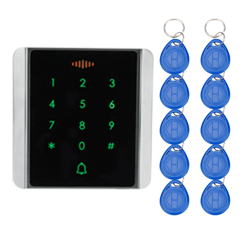 

Standalone touch metal access control machine 125KHz RFID card reader with keys for door access control system with high quality