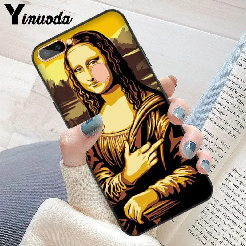 Van Gogh Mona Lisa Funny Art Girl with a pear earing