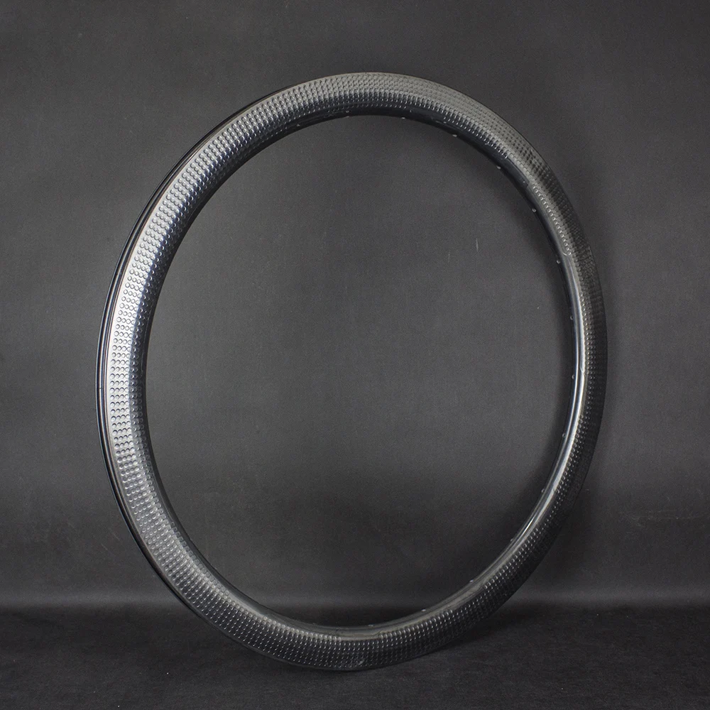 Aerodynamic Carbon Dimple 45mm Rims 700C Road Bicycle Road Disc Brake Rims Clincher/Tubeless