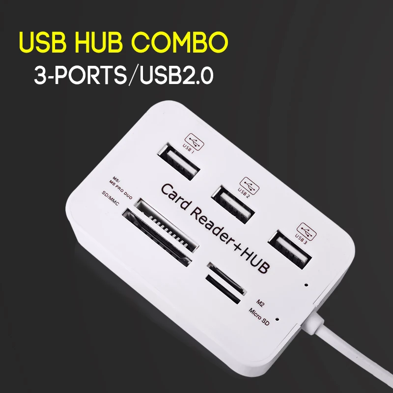 EASYIDEA Мульти USB концентратор комбо 2 0 кардридер мини портативный все в одном