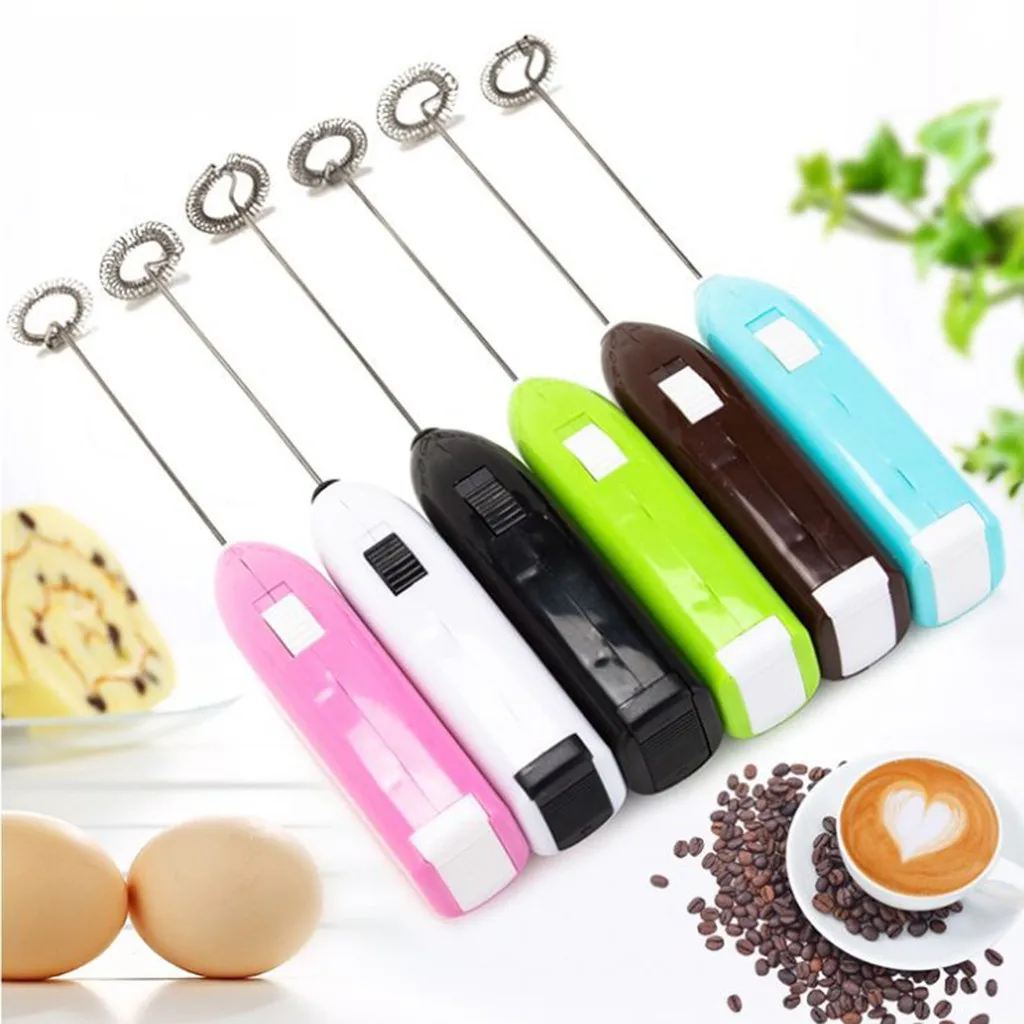 

Fashion Hot Drinks Milk Frother Foamer Whisk Mixer Stirrer Egg Beater Electric Mini Handle Cooking Tools