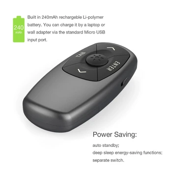 

New Wireless Presenter Doosl Mini Wireless Laser Presenter Rechargeable Powerpoint Presentation Remote Control Pen