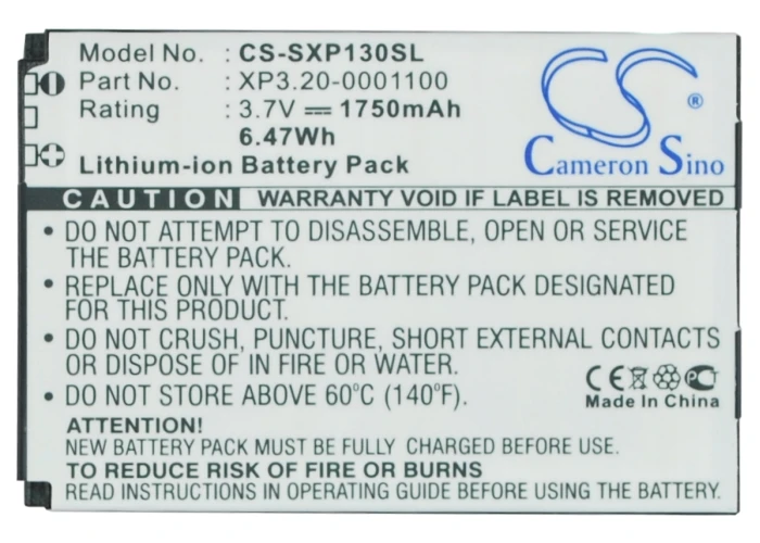 Cameron Sino высокое качество 1750mAh XP3.20 0001100 батареи для Sonim/Socketmobile Armor XP3400 XP5560 болт