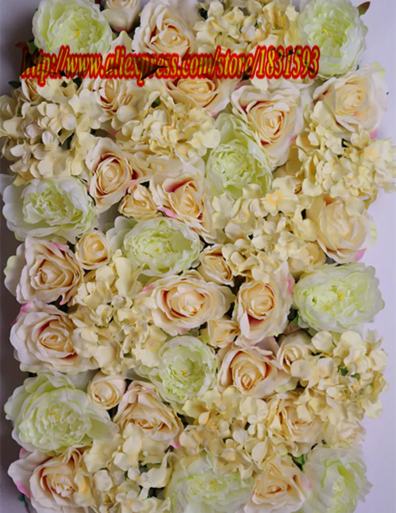 NEW 10PCS/lot Artificial silk rose hydrangea peony flower wall wedding