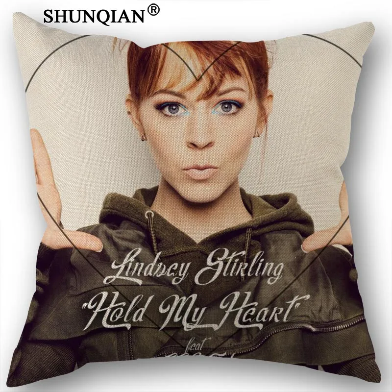 Заказная наволочка из парусины с принтом Lindsey Stirling 45x45 см с одной стороны Свадебная декоративная наволочка льняное белье Наволочка - Цвет: 19