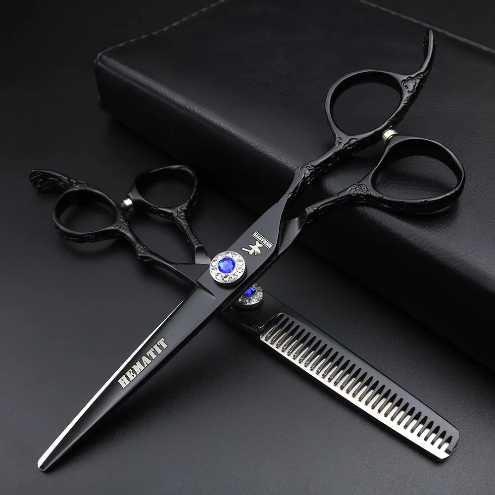 6.0 '' Japan 440C black rose hairdressing scissors cut slimming scissors professional human hair scissors 6.0 '' Japan 440C black rose hairdressing scissors cut slimming scissors professional human hair scissors