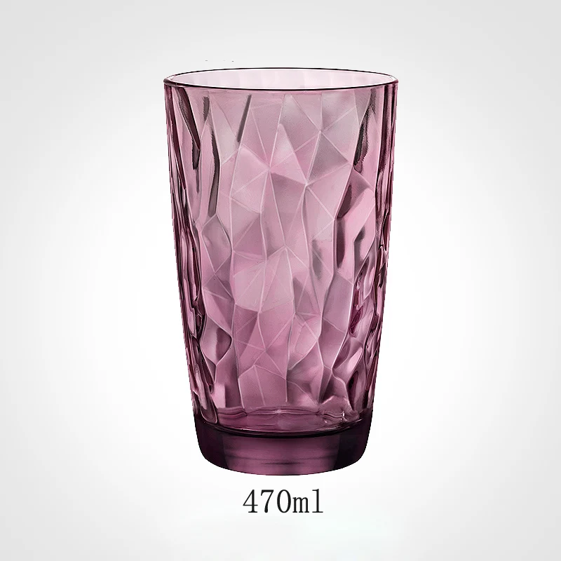 Европа без свинца оригинальность стеклянная чашка для воды цвет прозрачная чашка бытовые чашки для сока стеклянные рюмки чашка для напитков - Цвет: A4 Purple 143x85mm