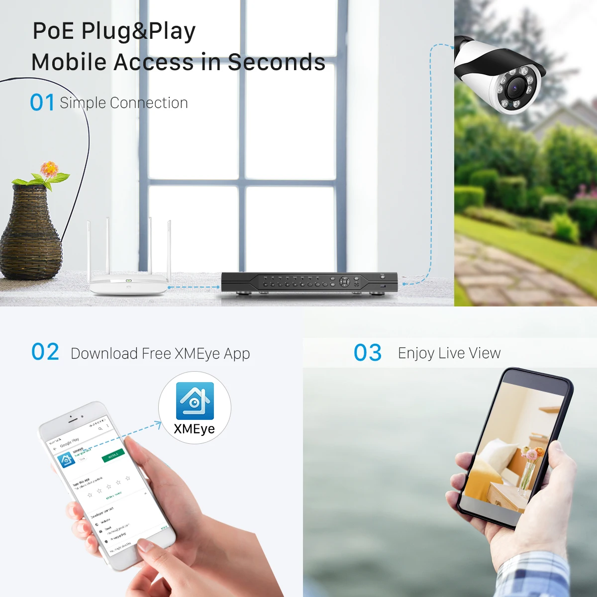 ANBIIX H.265 H.264 16CH 5MP 3MP 2MP 8CH 4 K 48 V POE NVR P2P ONVIF 1080 P сетевой видеорегистратор для ip-камеры видеонаблюдения CCTV