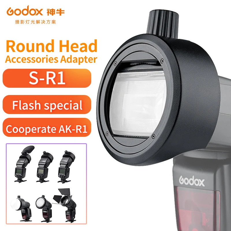 Кольцевой адаптер Godox для вспышки Speedlight TT685 V860II V350 TT600 Yongnuo Canon Nikon Sony|Аксессуары