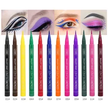 1 шт. цветная жидкость подводка для глаз карандаш быстросохнущая долговечная водостойкая тонкая голова подводка для глаз ручка блестящая дымчатые глаза блеск макияж