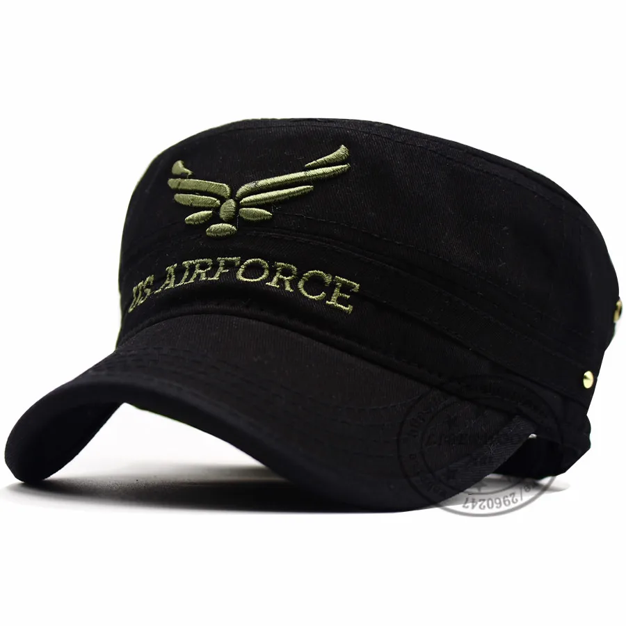 LIBERWOOD U.S. Airforce USAF крылышки вышитые шляпы мужчины и женщины шляпы с плоским верхом Кепка камуфляж Регулируемая Кепка с пряжкой