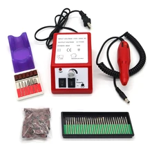 Профессиональный электрический сверлильный станок для ногтей, маникюрный набор, профессиональный салонный домашний комплект инструментов для маникюра+ 30 шт. сверло для ногтей+ 50 шт. шлифовальных полос