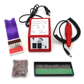 

Pro Electric Nail Drill File Bit Machine Manicure Kit Pro Salon Home Nail Tools Set +30pcs Nail Drill Bit+50pcs Sanding Bands