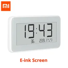 Xiaomi Mijia беспроводные умные электрические цифровые часы домашний гигрометр термометр E-ink экран измерения температуры инструменты