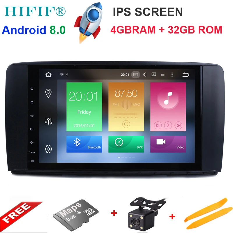 Sale IPS 9 inch 8 CORE Android 8.0 4G Ram 32G Rom CarRadio GPS Navigation For Mercedes Benz R Class W251 R300 R350 R63 3G/4G/CanBus 0