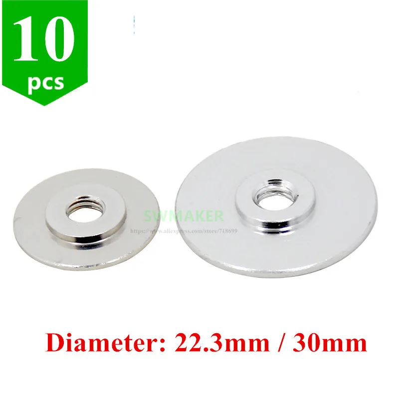 cheap SWMAKER 10pcs set Reprap M6 threaded Diameter 22.3mm 30mm heat sink washers for DIY 3D printer all metal hot end aluminum alloy
