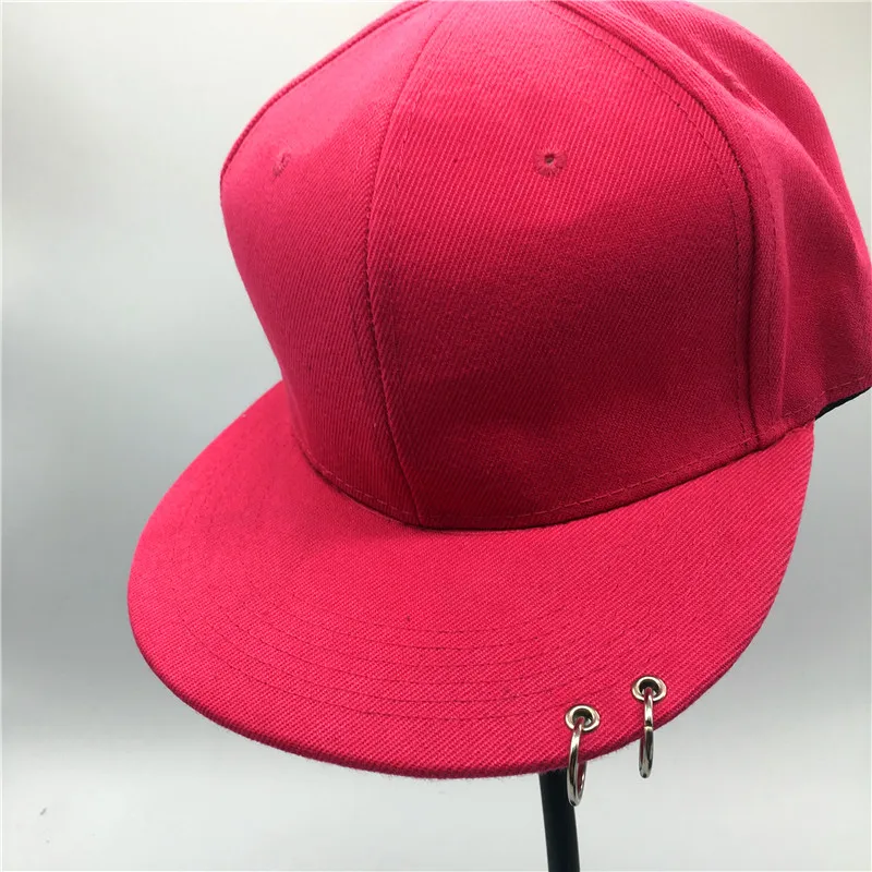 

KPOP New fashion 100% handmade DIY IRON ring Flat hat snapback cap/hat Adjustable Baseball Cap HIP HOP UNISEX