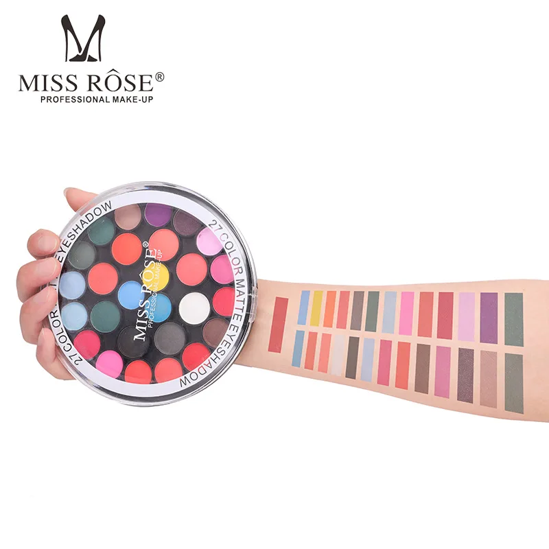 

Brand Miss Rose Makeup 27 Full Color Eyeshadow Palette Matte Shimmer Eye Shadow Cake Make Up Kit