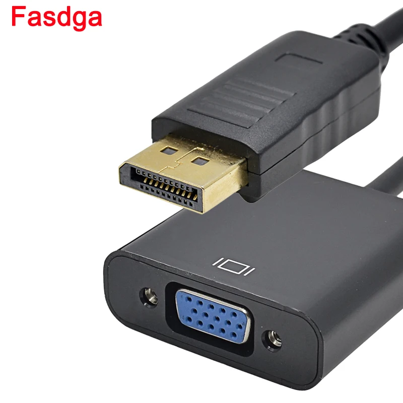 

DP Male To VGA Female Adapter Display Port Cable Converter Black Adapter Cable For PC Laptop Projector