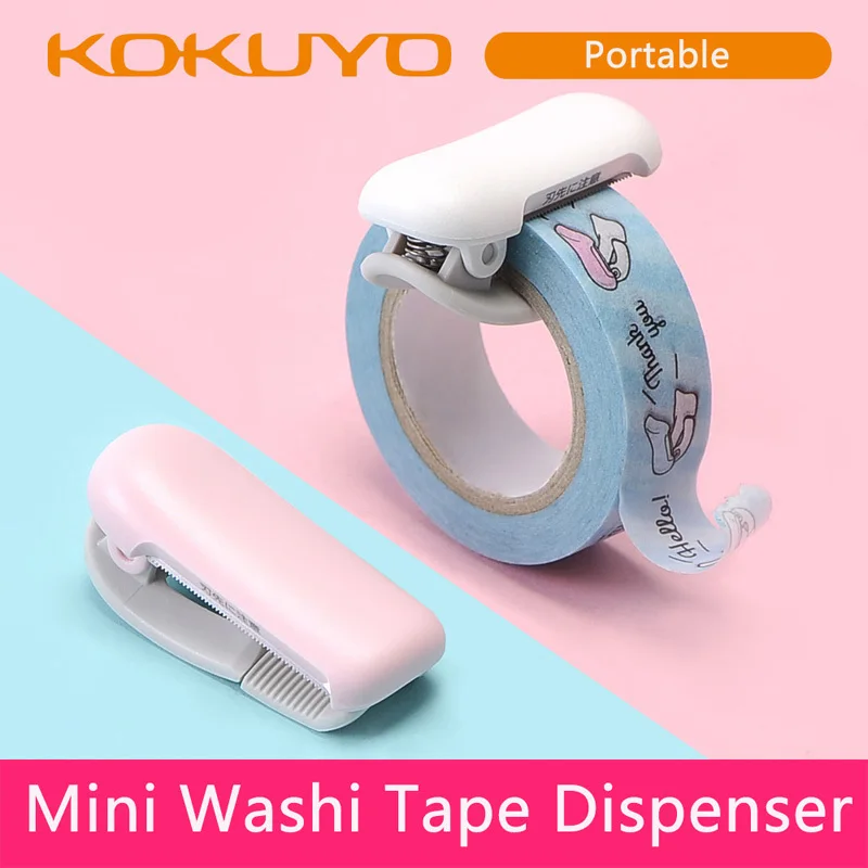 Color Of Macaron Mini Cute Washi Tape Dispenser Kawaii Portable Wasking