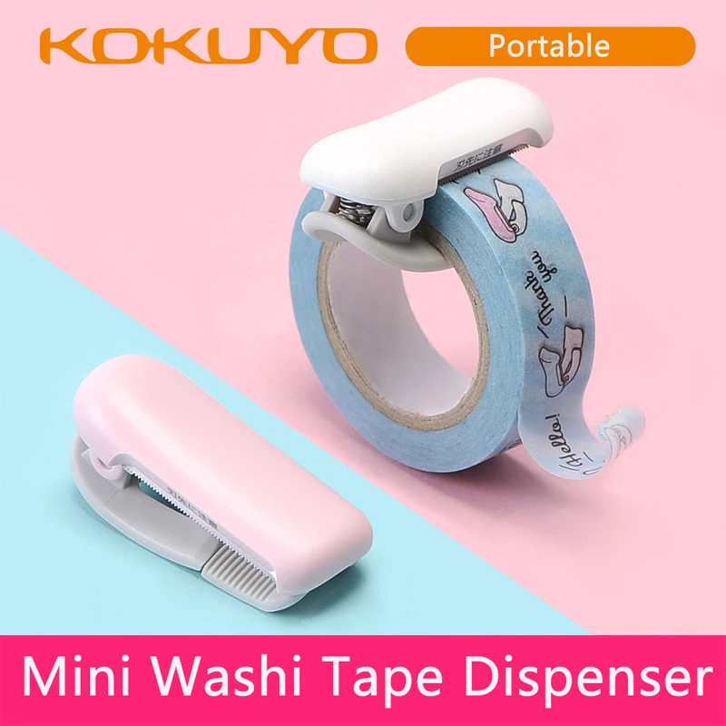 色のマカロンミニかわいい和紙テープディスペンサーかわいいポータブルwaskingテープカッター日本の文具学校オフィス文具 Tape Dispenser Aliexpress