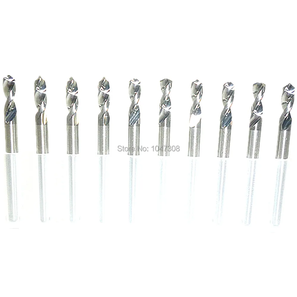 10pcs 3.175*12mm Tungsten Micro Drill Bits Cnc Pcb Drill Bit Acrylic