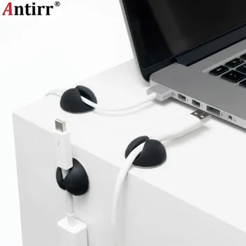 

Antirr Cable Holder Protector Management Device Organizer Finishing Desktop Plug Silicone Wire Retention Clips Power Cord Winder