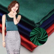 Плотная ткань из 90% полиэстера и 10% спандекса, лайкры и сатина, двусторонняя эластичная ткань, хорошая драпировка для платья, футболки и брюк