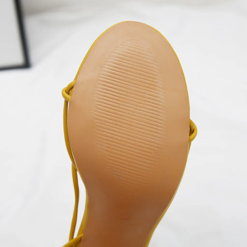 LOULUEN/женские босоножки; модные повседневные уличные шлепанцы на шнуровке; босоножки на высоком каблуке; Летняя женская мягкая пляжная обувь;#0528