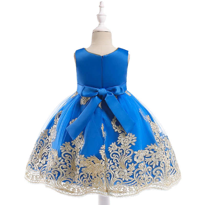 Летнее платье для маленьких девочек Детские праздничные платья для церемоний свадебное платье принцессы с цветочным рисунком рождественское платье для маленьких девочек От 2 до 10 лет