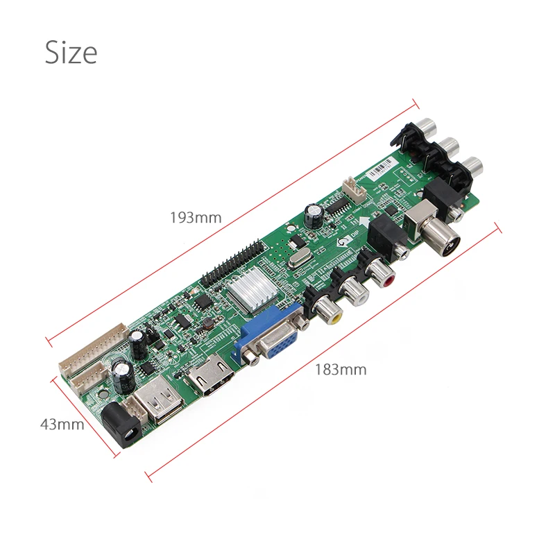 3663 цифровой сигнал DVB-T2 DVB-T DVB-C Универсальный ЖК-телевизор контроллер драйвер платы+ 7 Кнопка+ 1Ch6bit40pin 3463A русский v56